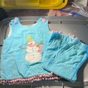 Cute Blue Snowman Outfit for Kids